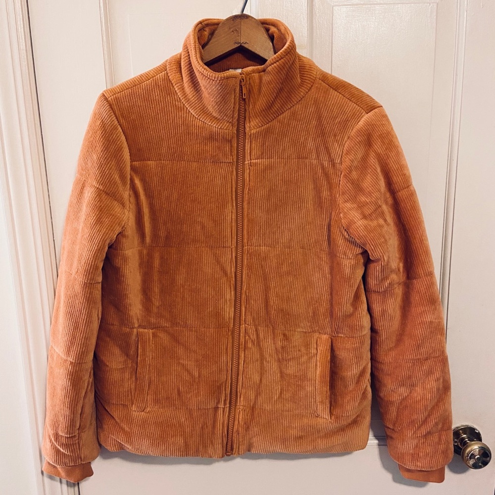 NWOT Altar’d State burnt orange corduroy down coat - Picture 1 of 7